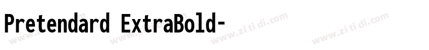 Pretendard ExtraBold字体转换